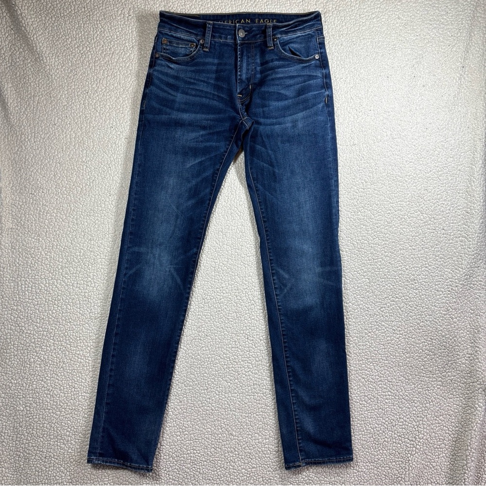 American Eagle Next Level Flex Slim Straight Men 30 x 36 Stretch Dark Wash Jeans